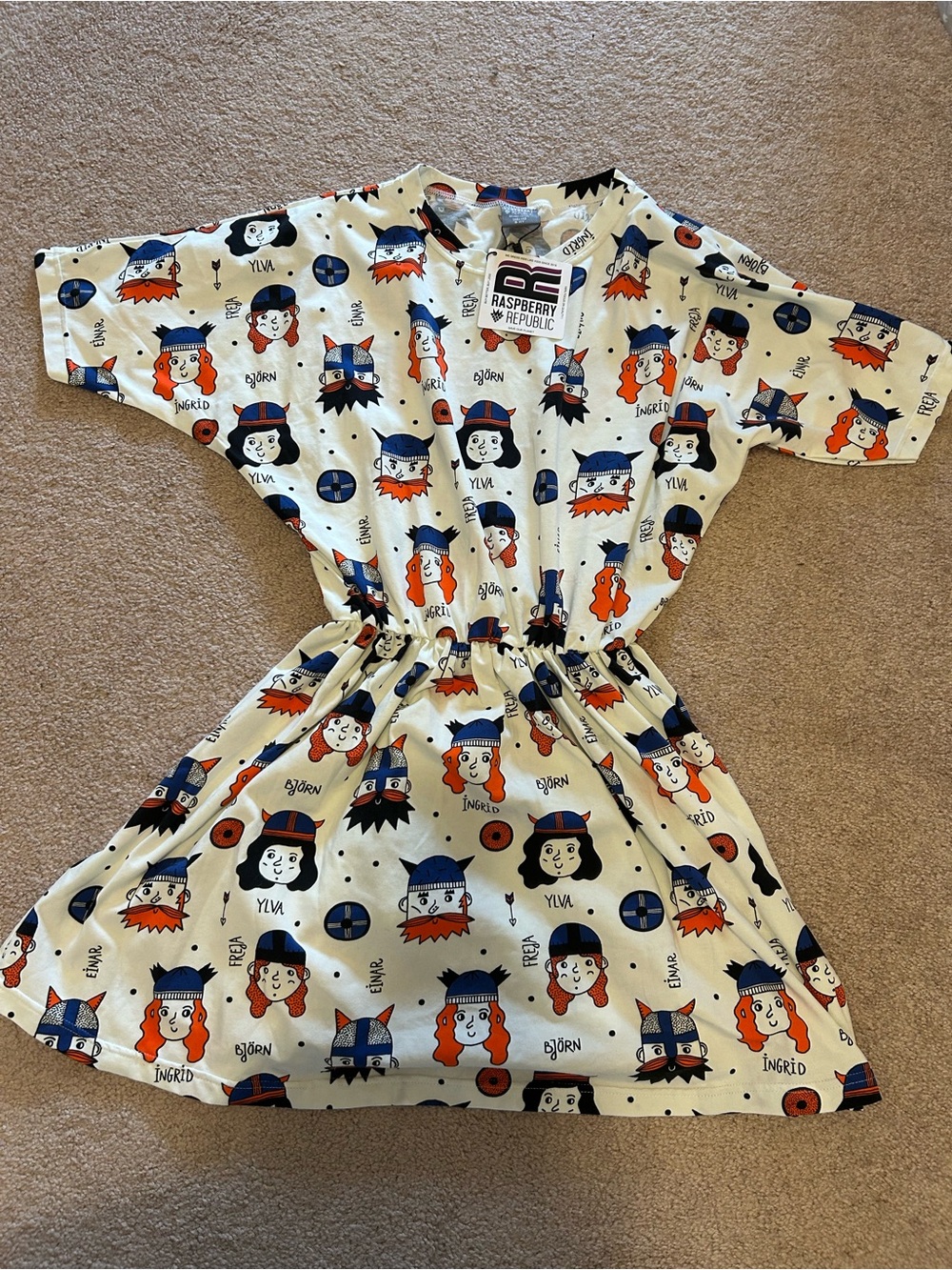 Raspberry Republic Vikings Short Sleeve Dress (9-11 Years)